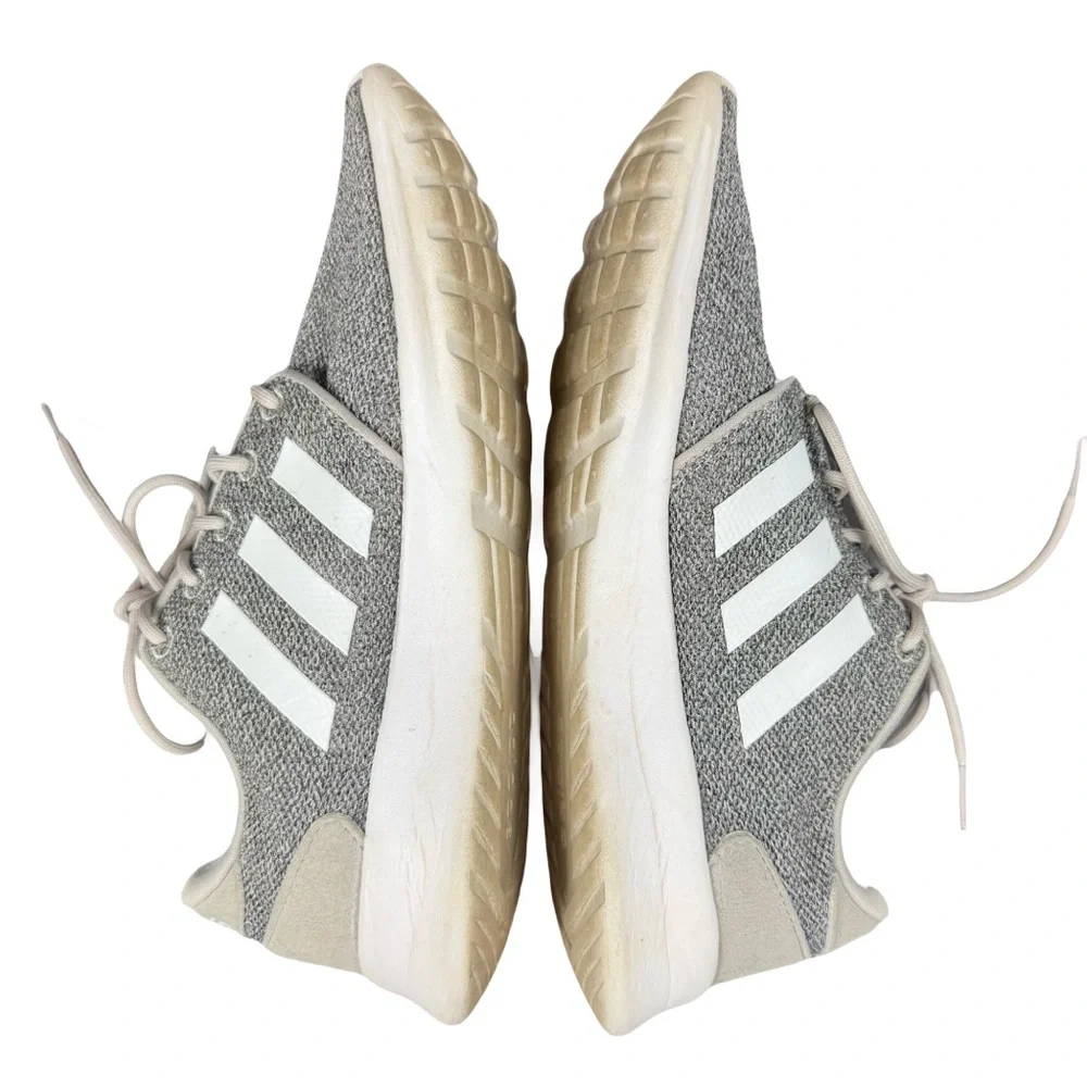 Adidas Cloudfoam Grey Athletic Lightweight Sneakers Women's Size 7 QT Racer EUC - Picture 10 of 16